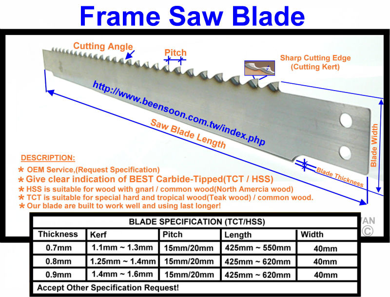 Frame Saw Blade FSB-001