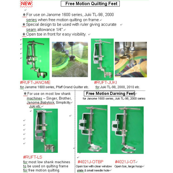 Free Motion Quilting Feet 4021J-OTBP Free Motion Quilting Feet