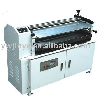 Frequency controlled paper gluing machine