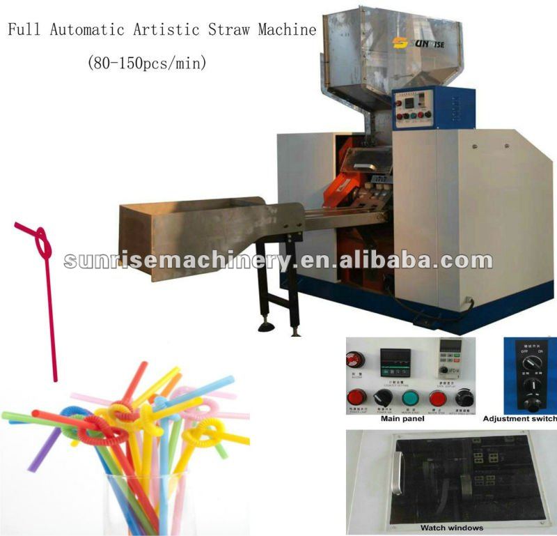 Full automatic artistic drinking straw making machine