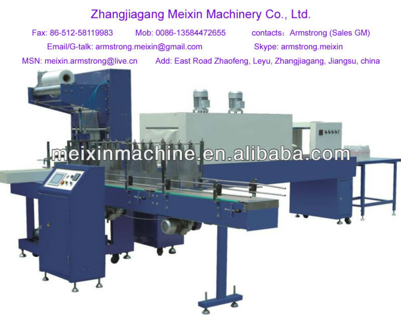 Full automatic PE Film shrink packaging machine for bottled drinks