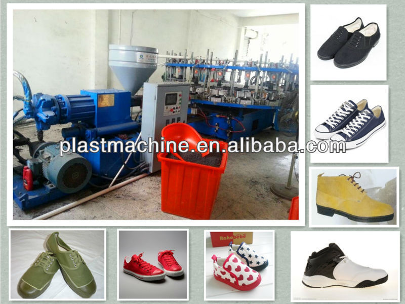full automatic plastic PVC/TPR shoe rotary injection making machine