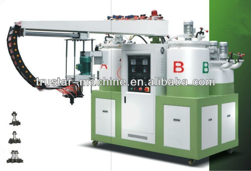 Full automatic seven colorpu shoe-making(soul) pouring machine in ruian