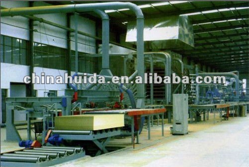 Full automatis particle board production line