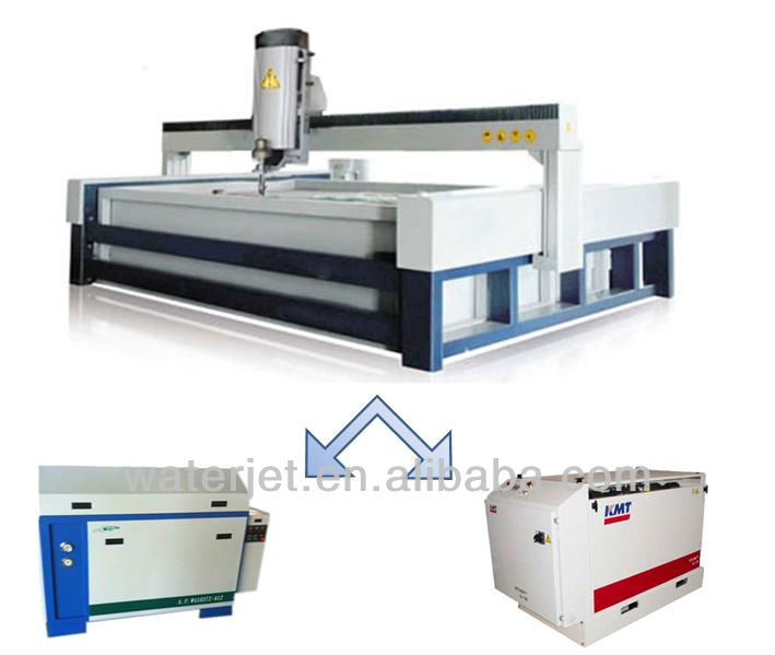 Gantry cutting table with different water jet pumps Gantry cutting table with different water jet pumps