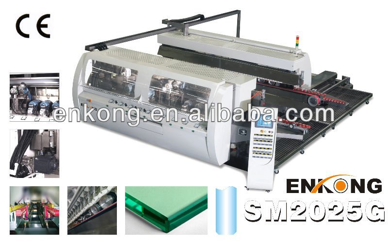 glass double edging machine with servo motor for main transmission