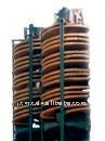 Glass fibre reinforced plastic spiral chute utilized in fine ore separation