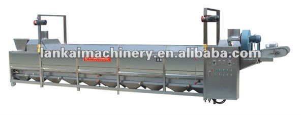 good quality automatic snack food process machine/snack fryer equipment/snack frying machine