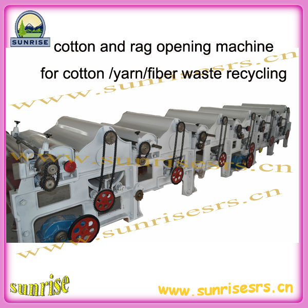 good quality waste cotton fabric recycling machine