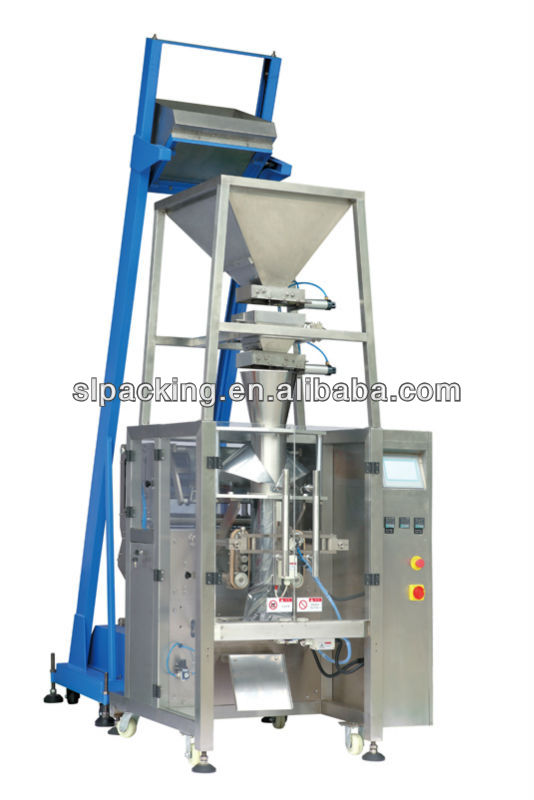 granule packaging machine with single hopper elevator