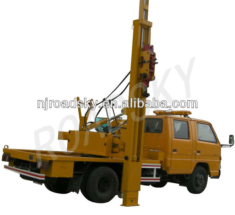 Guardrail Excavator Post Driver