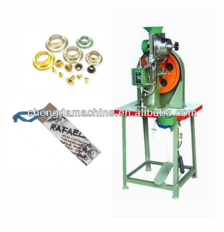 Hang tags eyeleting machine