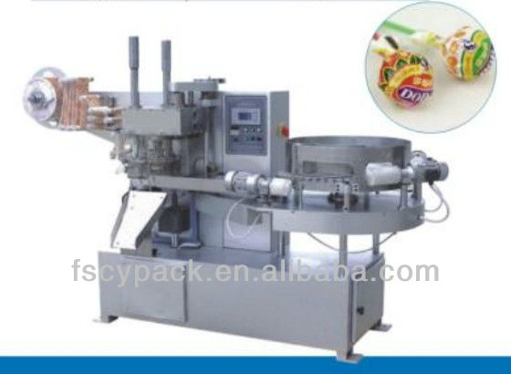 Hard candy lollipop packing machine