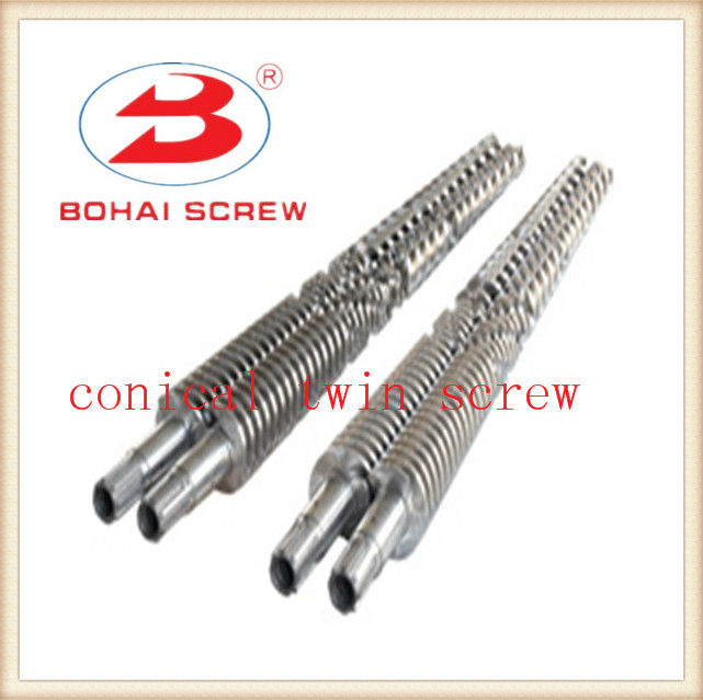 Hard Conical Twin Extruder Screw Barrel for Pvc Pipe and Profile