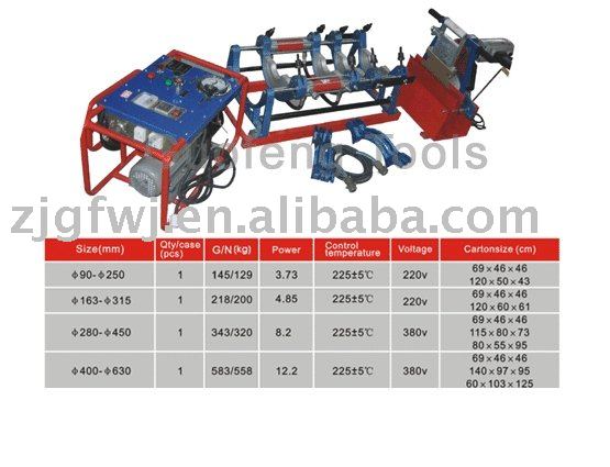 HDPE pipe butt welding machine hydraulic type900-1000mm