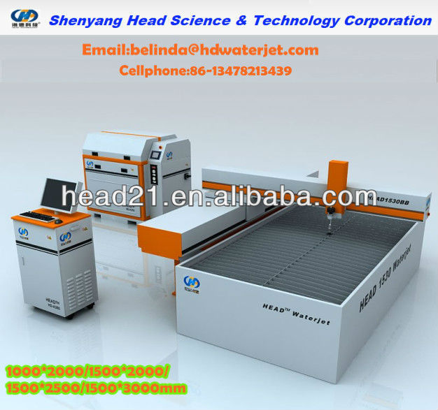 HEAD waterjet cutting machine with 4 axis 5 axis two head CE certificate