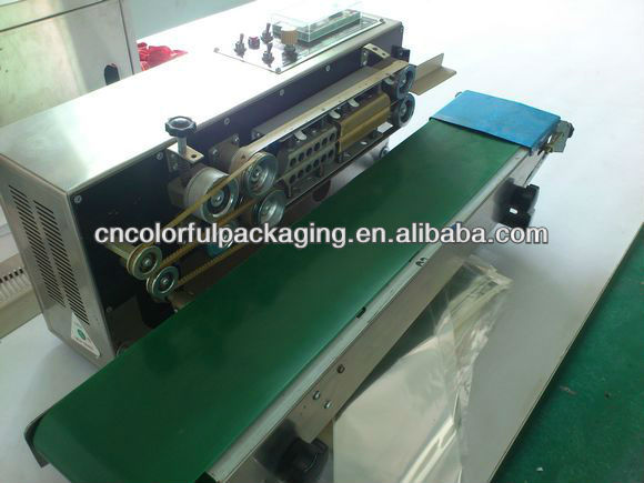 Heat Sealing Machine for Sealing Plastic Bags/aluminium foil bag sealing machine conveyor