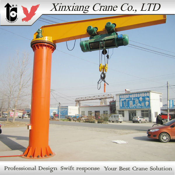 Heavy duty column mounted swing jib crane machinery