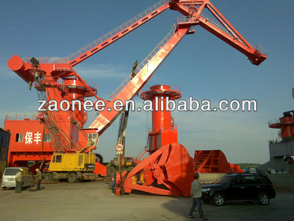 Heavy duty portal crane with grab/hook for seaport 40T