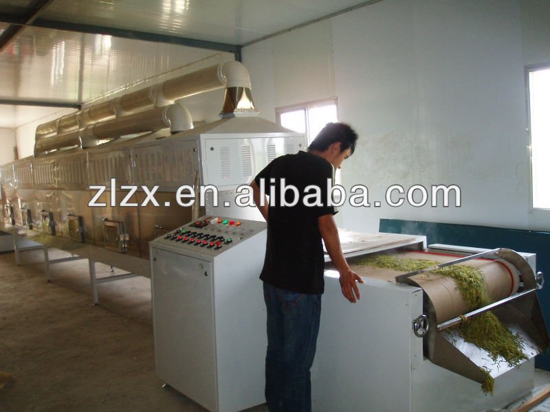 Herbs tunnel continuous microwave sterilization machine