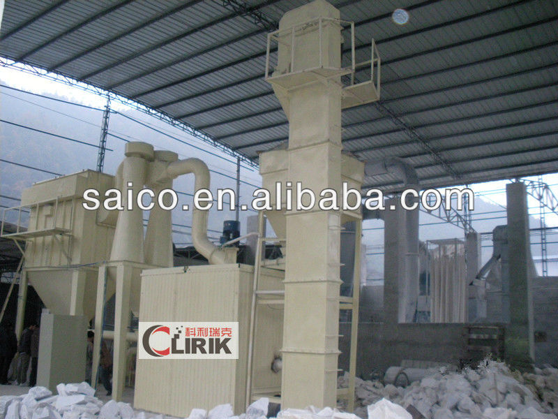 High capacity long lifetime pulverizer mill for calcite