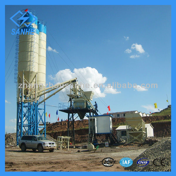 high efficency hzs35 simple concrete mixing plant