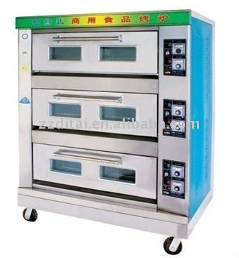 high quality 3 layer 6 pan electric baking deck oven