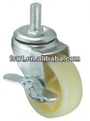 High Quality Nylon Screw Caster Wheel With Brake