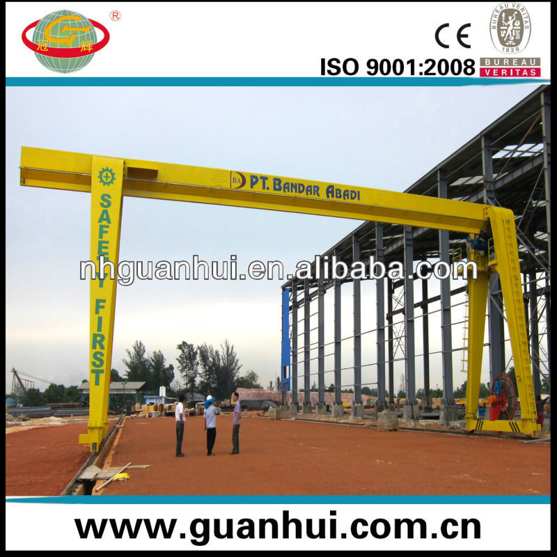 high quality steel single girder yard gantry crane