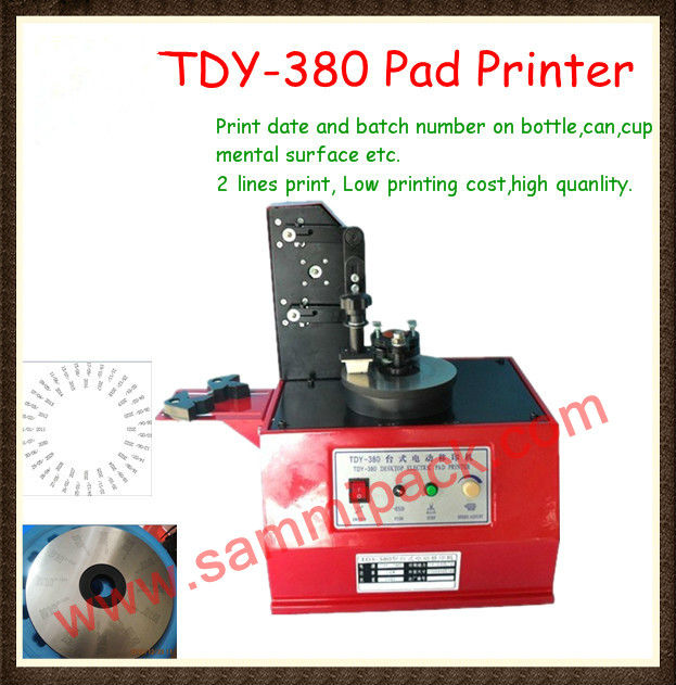 High Quality Table Type Electric TDY-380 Round Plate Pad Printer For Date Code,Batch Number