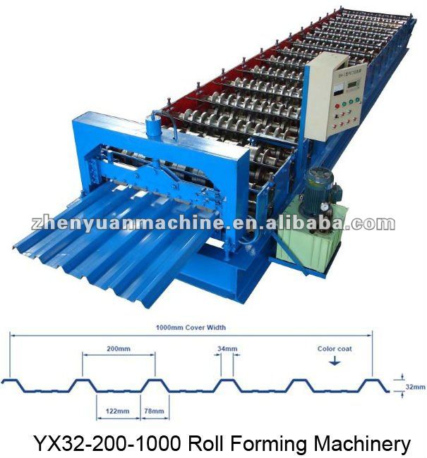 high rib color steel sheets roll forming machine