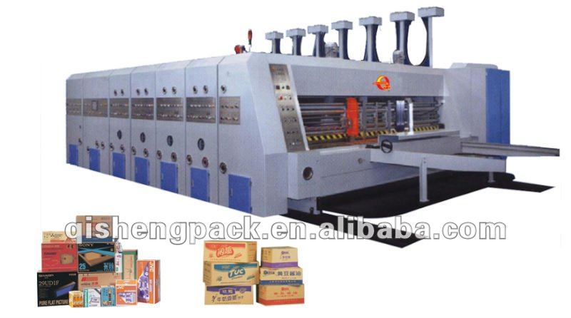 high speed automatic flexo feeding printing slotting die cutting machine