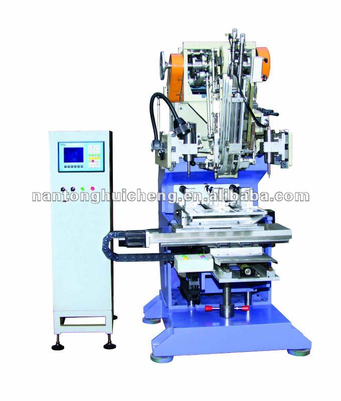 High speed flat wire tufting and drilling machine