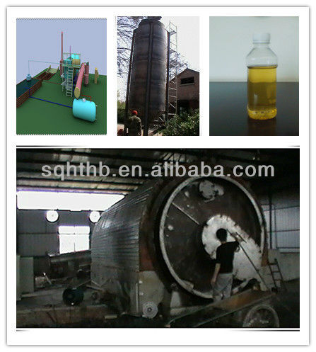 High tech continuous automatic waste tyre pyrolysis oil plant with cap16-20MT/D