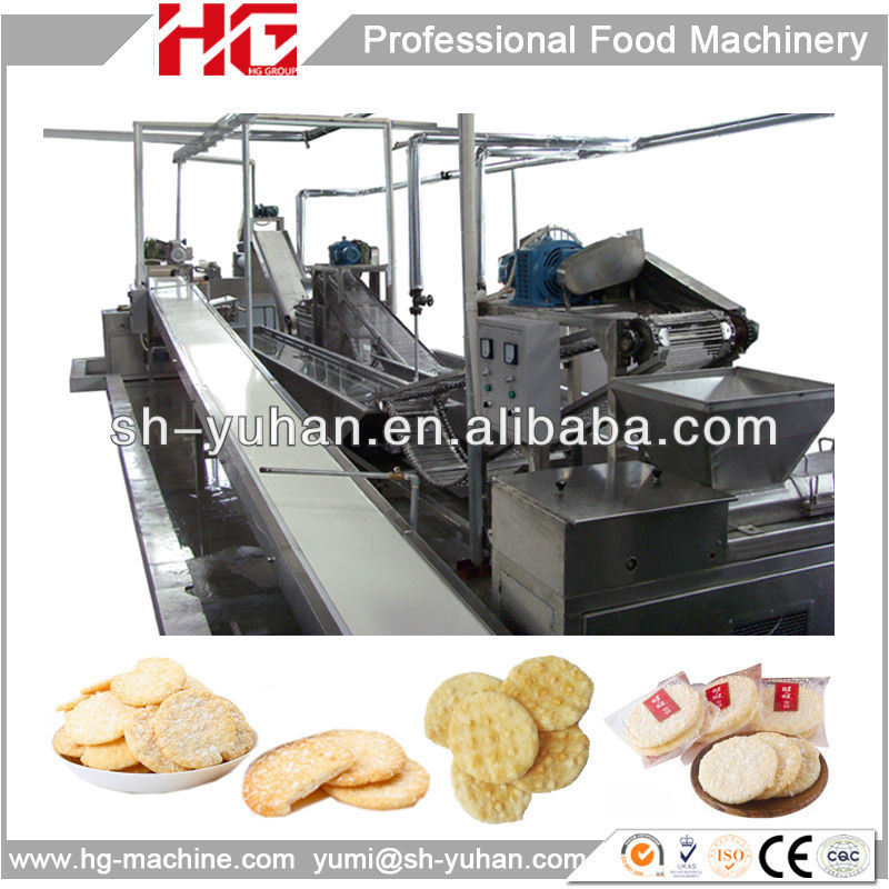 High technology rice cracker production line/rice cracker making machine