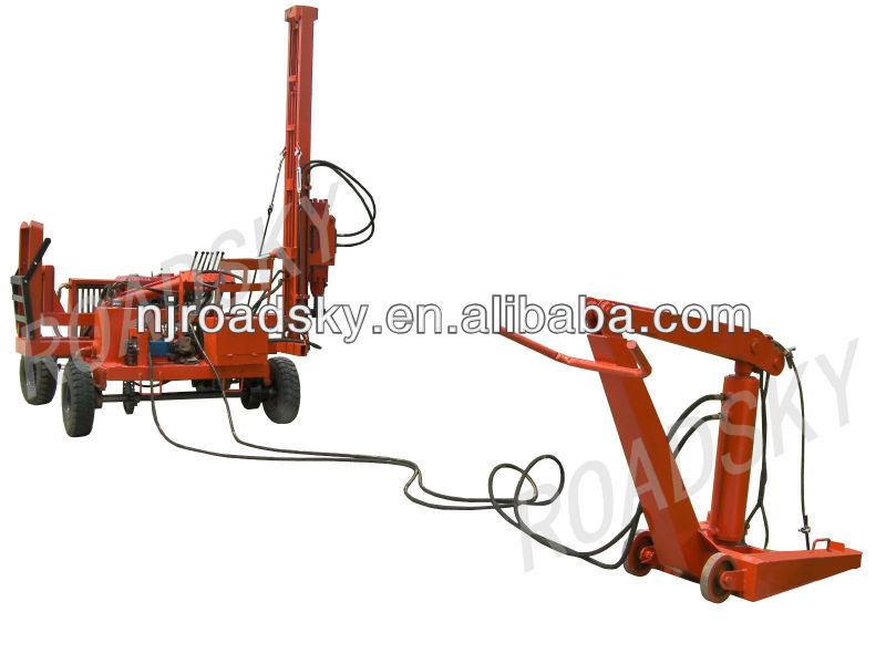 Highway Guardrail Pile Driving Machine