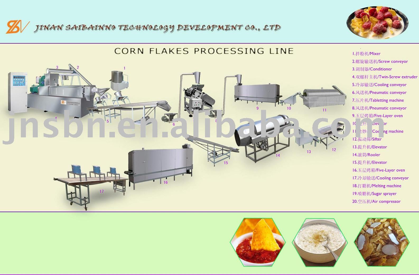 Honey Cornflake/breakfast cereals processing line