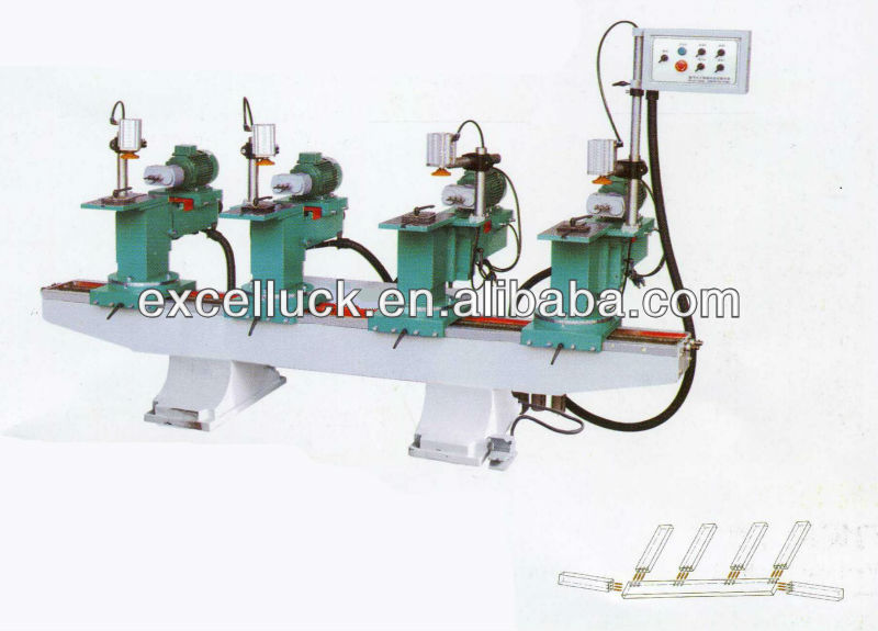 Horizontal multi head multi spindle woodworking driller