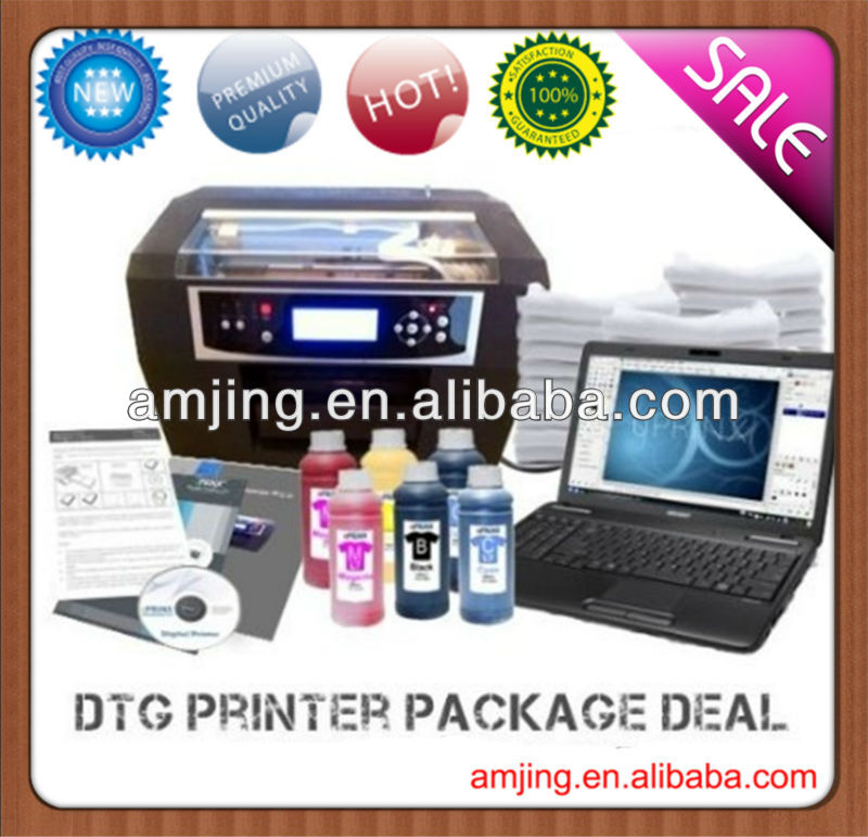 Hot sale A4 size DTG printer, direct to garment printer, t shirt printing machine, For Free professional RIP software provided