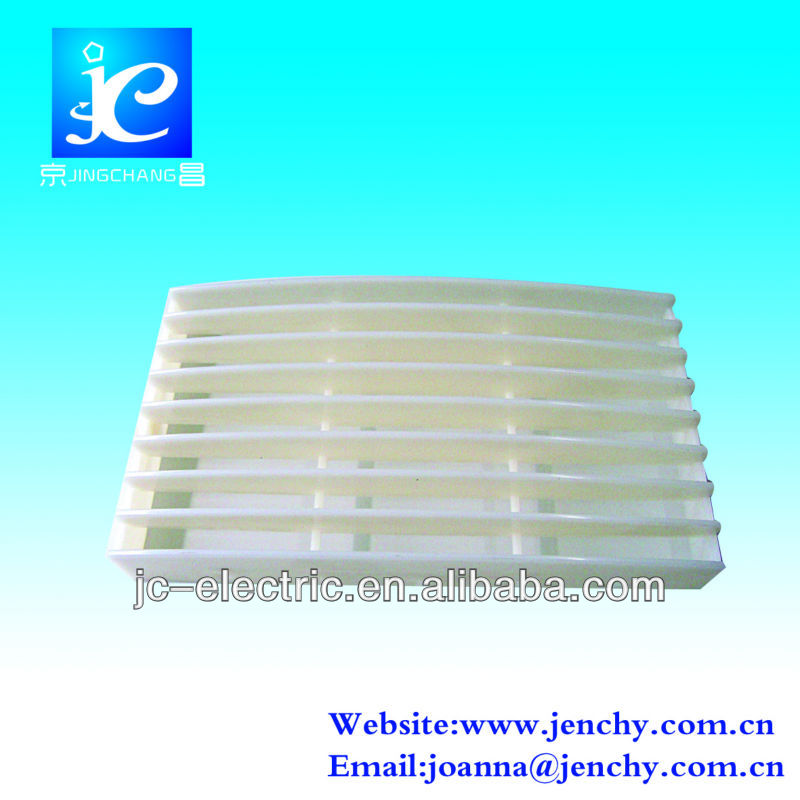 Hot sale square white plastic air shield, fan cover,fan hood,fan guard