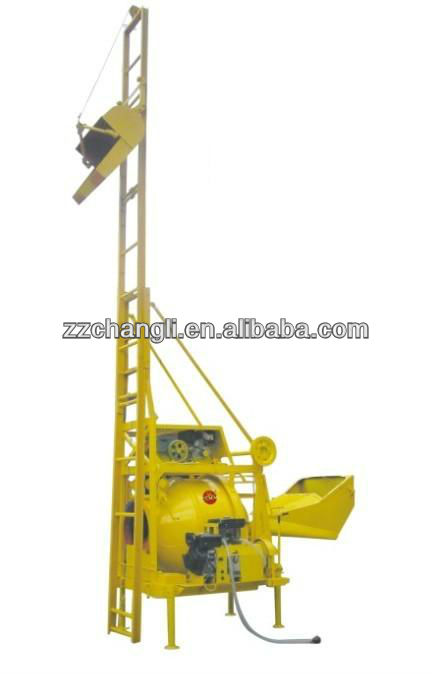 HOT SALES IN 2013 !!! JZC350-DH (10-14m3/h) hydraulic hopper lifting diesel concrete mixer prices