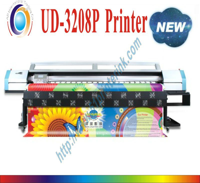 Hot sell!!hight solvent printer 3.2m UD-3208P with seiko SPT-510-35PL 4 or 8heads