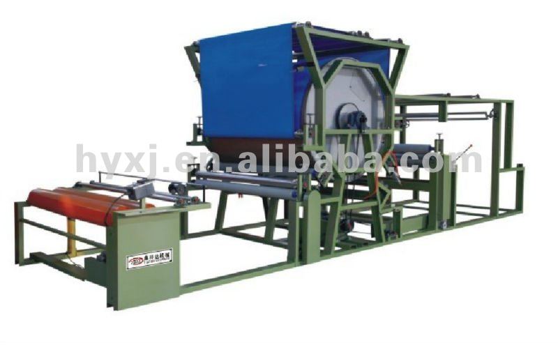 Hotizontal single cementing groove mesh belt laminating machine