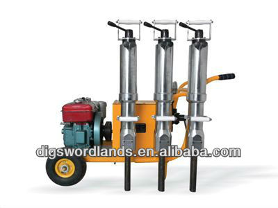 Hydraulic concrete splitter with 1-4 hammers (Gas, diesel, electric, pneumatic), portalbe rock splitter in open pit mining