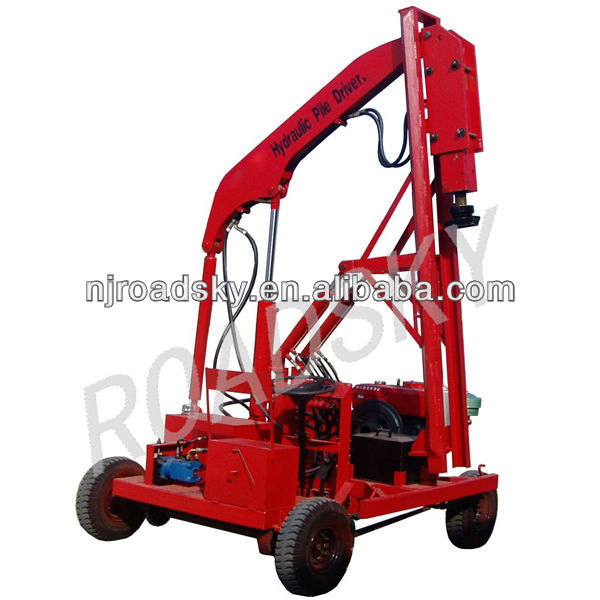 Hydraulic Pile Driver for Installing Steel Guardrail Post