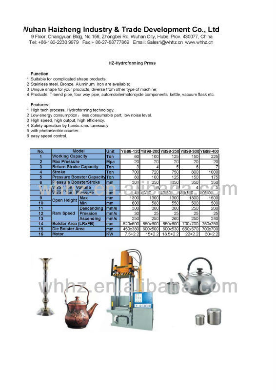 hydraulic press machine-Hydroforming Press