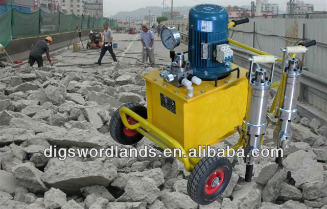 Hydraulic Rock Splitting Machine with hammers (Gas/diesel/electric/pneumatic power) for civil construction/secondary breaking
