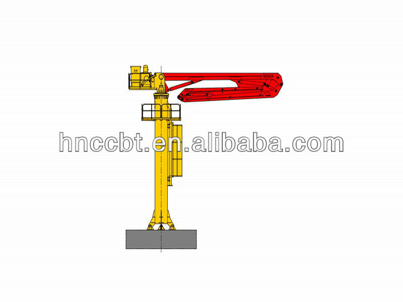 hydraulic stationary concrete pump placing boom HG34