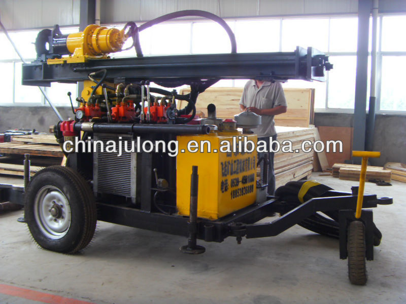 HZ-150A air DTH trailr mounted portable water well drilling rig