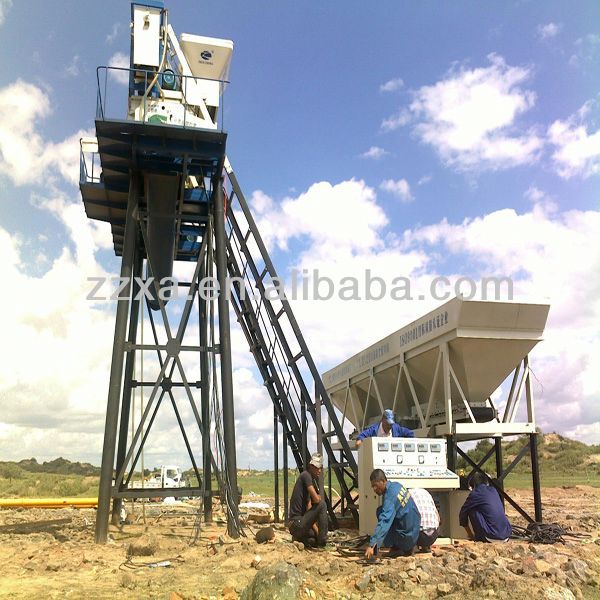 HZS60 concrete batching and mixing plant